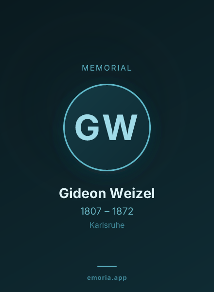 Memorial portrait of Gideon Weizel