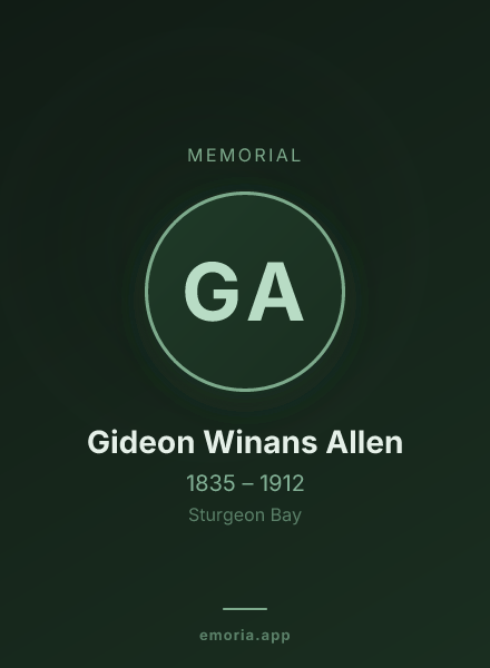 Memorial portrait of Gideon Winans Allen
