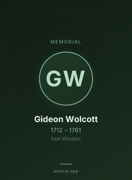 Memorial portrait of Gideon Wolcott