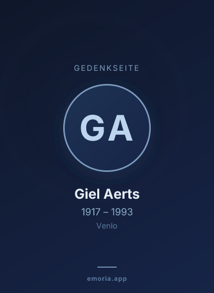 Gedenkportrait von Giel Aerts