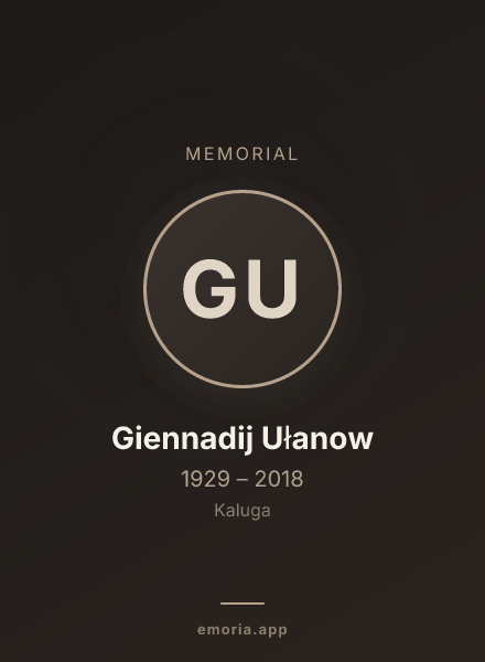 Memorial portrait of Giennadij Ułanow