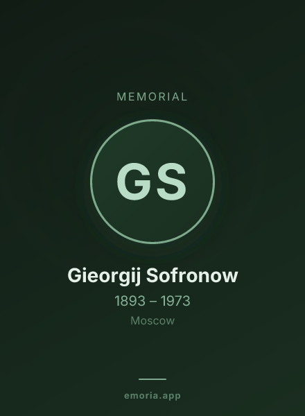 Memorial portrait of Gieorgij Sofronow