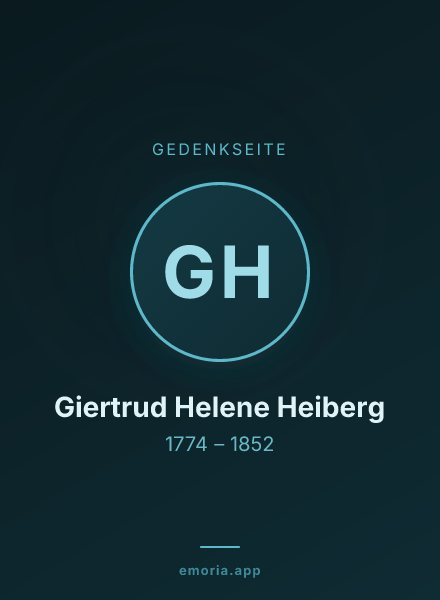 Gedenkportrait von Giertrud Helene Heiberg