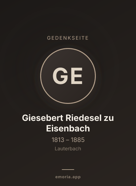 Gedenkportrait von Giesebert Riedesel zu Eisenbach