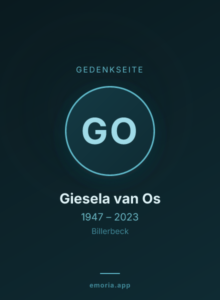 Gedenkportrait von Giesela van Os