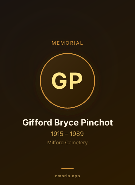 Memorial portrait of Gifford Bryce Pinchot
