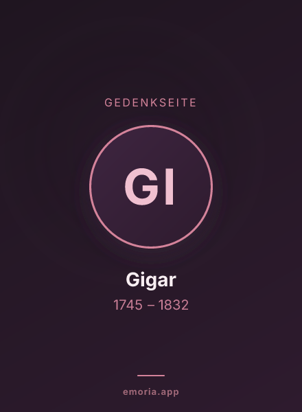 Gedenkportrait von Gigar