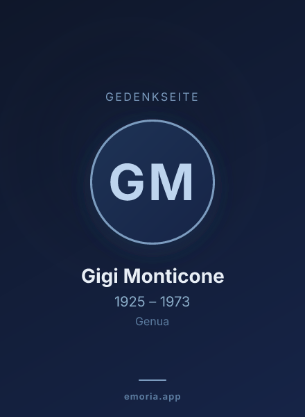 Gedenkportrait von Gigi Monticone