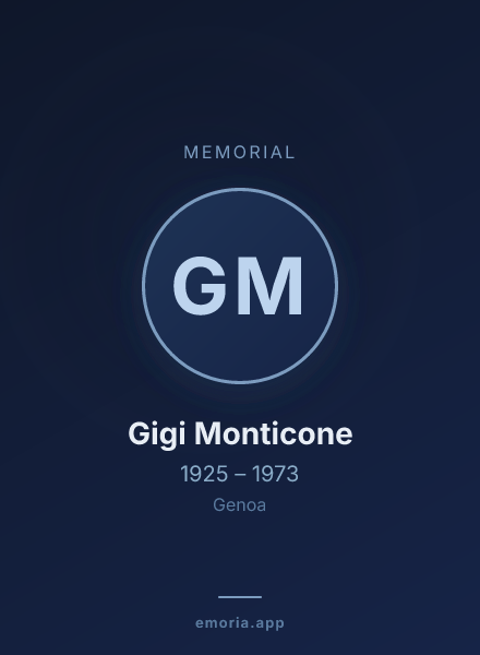 Memorial portrait of Gigi Monticone