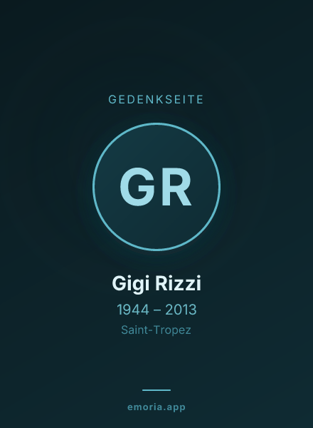 Gedenkportrait von Gigi Rizzi
