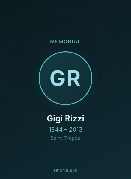 Memorial portrait of Gigi Rizzi