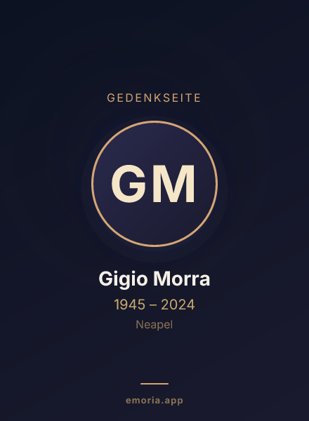 Gedenkportrait von Gigio Morra