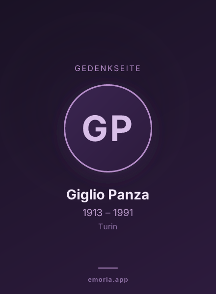Gedenkportrait von Giglio Panza