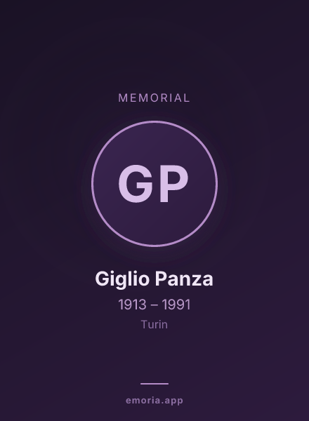 Memorial portrait of Giglio Panza