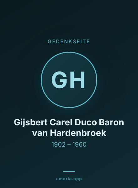 Gedenkportrait von Gijsbert Carel Duco Baron van Hardenbroek