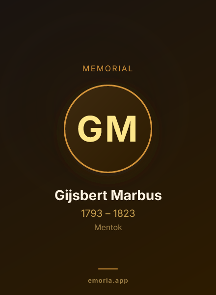 Memorial portrait of Gijsbert Marbus