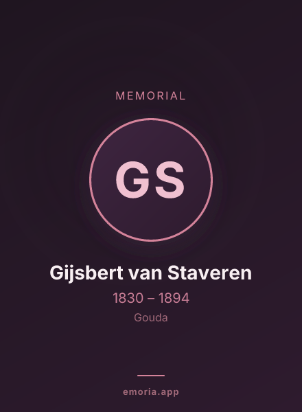 Memorial portrait of Gijsbert van Staveren