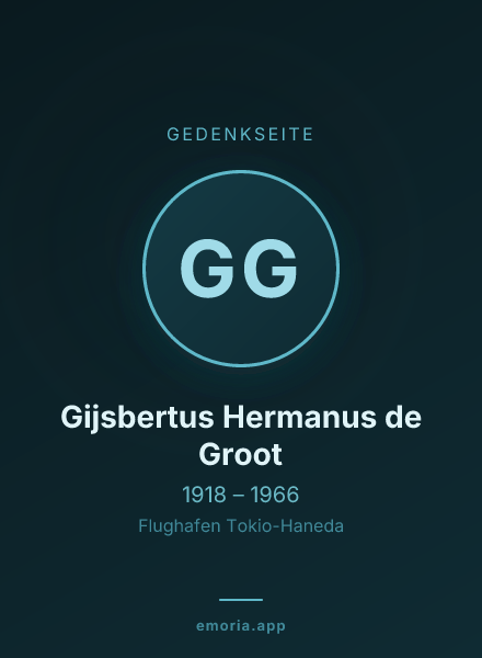 Gedenkportrait von Gijsbertus Hermanus de Groot