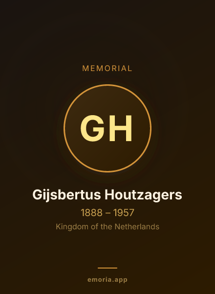 Memorial portrait of Gijsbertus Houtzagers