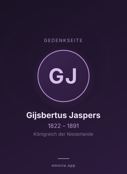 Gedenkportrait von Gijsbertus Jaspers