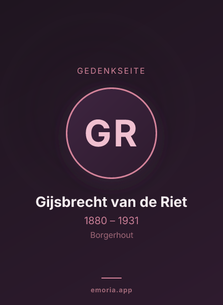 Gedenkportrait von Gijsbrecht van de Riet