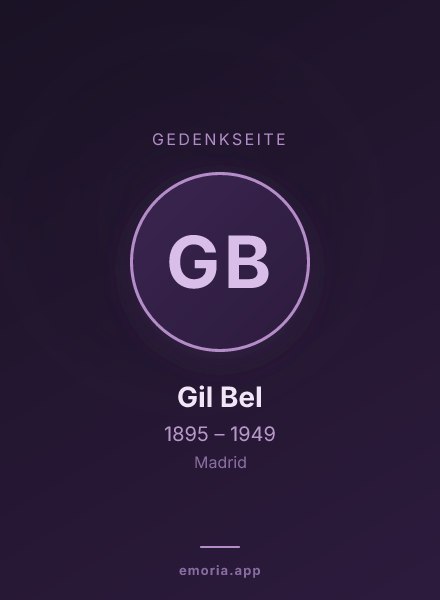 Gedenkportrait von Gil Bel