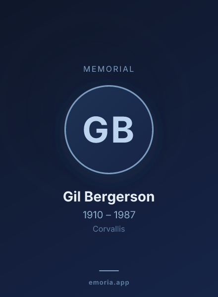 Memorial portrait of Gil Bergerson