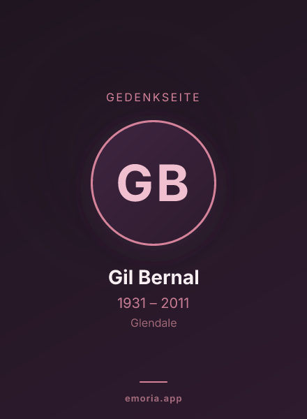 Gedenkportrait von Gil Bernal