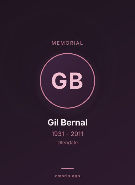 Memorial portrait of Gil Bernal