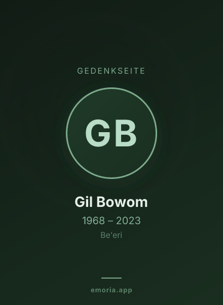 Gedenkportrait von Gil Bowom