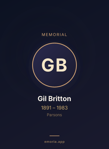 Memorial portrait of Gil Britton