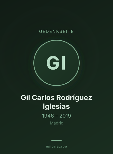 Gedenkportrait von Gil Carlos Rodríguez Iglesias