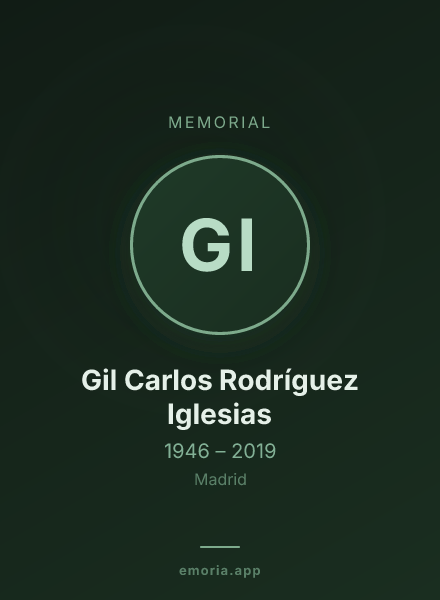 Memorial portrait of Gil Carlos Rodríguez Iglesias