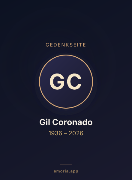 Gedenkportrait von Gil Coronado