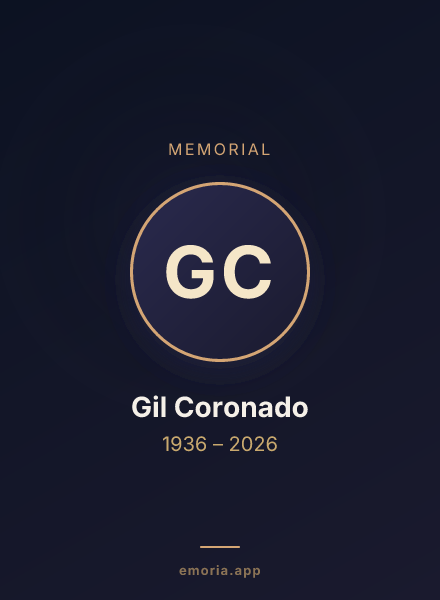 Memorial portrait of Gil Coronado