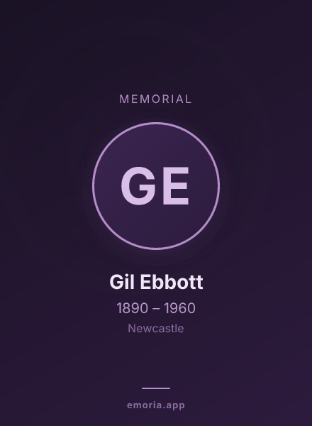 Memorial portrait of Gil Ebbott