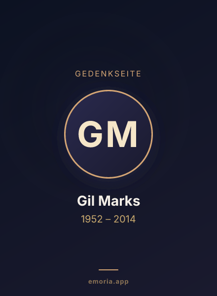 Gedenkportrait von Gil Marks