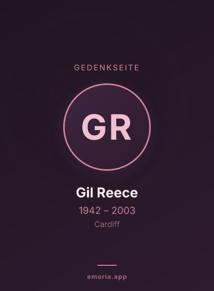 Gedenkportrait von Gil Reece