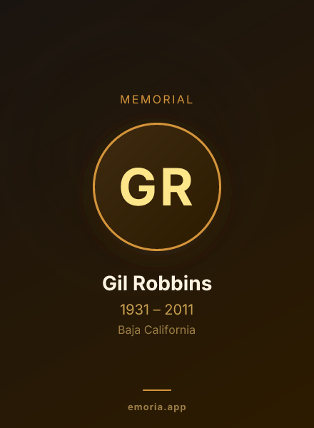 Memorial portrait of Gil Robbins