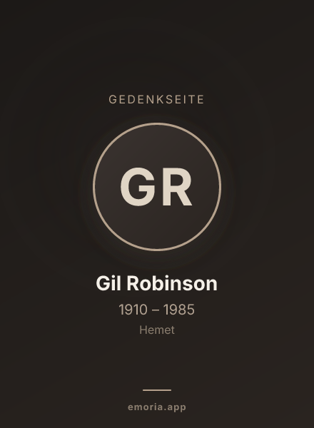 Gedenkportrait von Gil Robinson