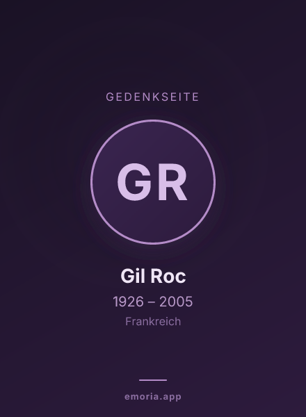 Gedenkportrait von Gil Roc