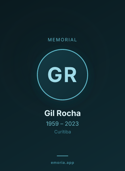 Memorial portrait of Gil Rocha