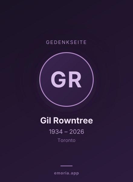 Gedenkportrait von Gil Rowntree