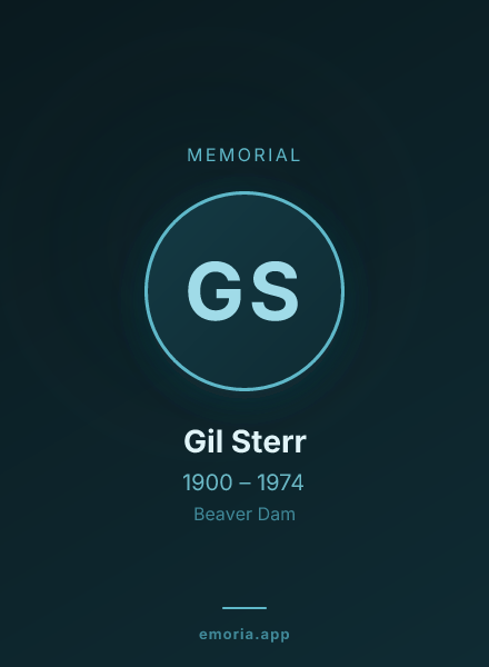 Memorial portrait of Gil Sterr