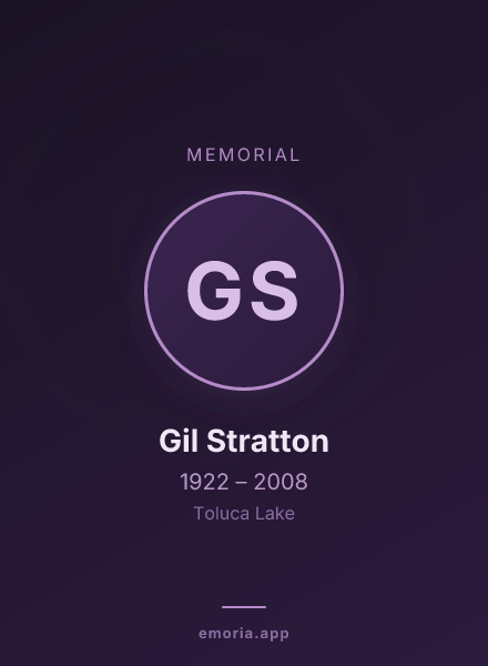 Memorial portrait of Gil Stratton