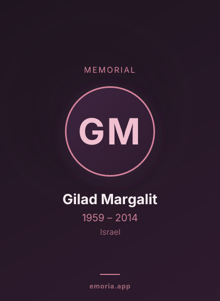 Memorial portrait of Gilad Margalit