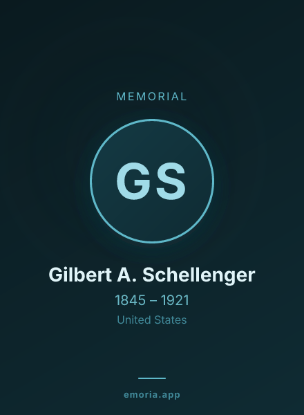 Memorial portrait of Gilbert A. Schellenger