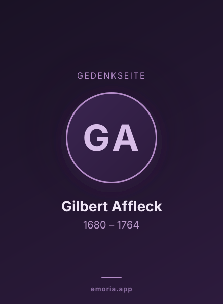 Gedenkportrait von Gilbert Affleck