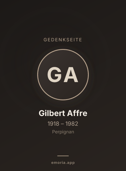 Gedenkportrait von Gilbert Affre