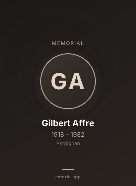 Memorial portrait of Gilbert Affre